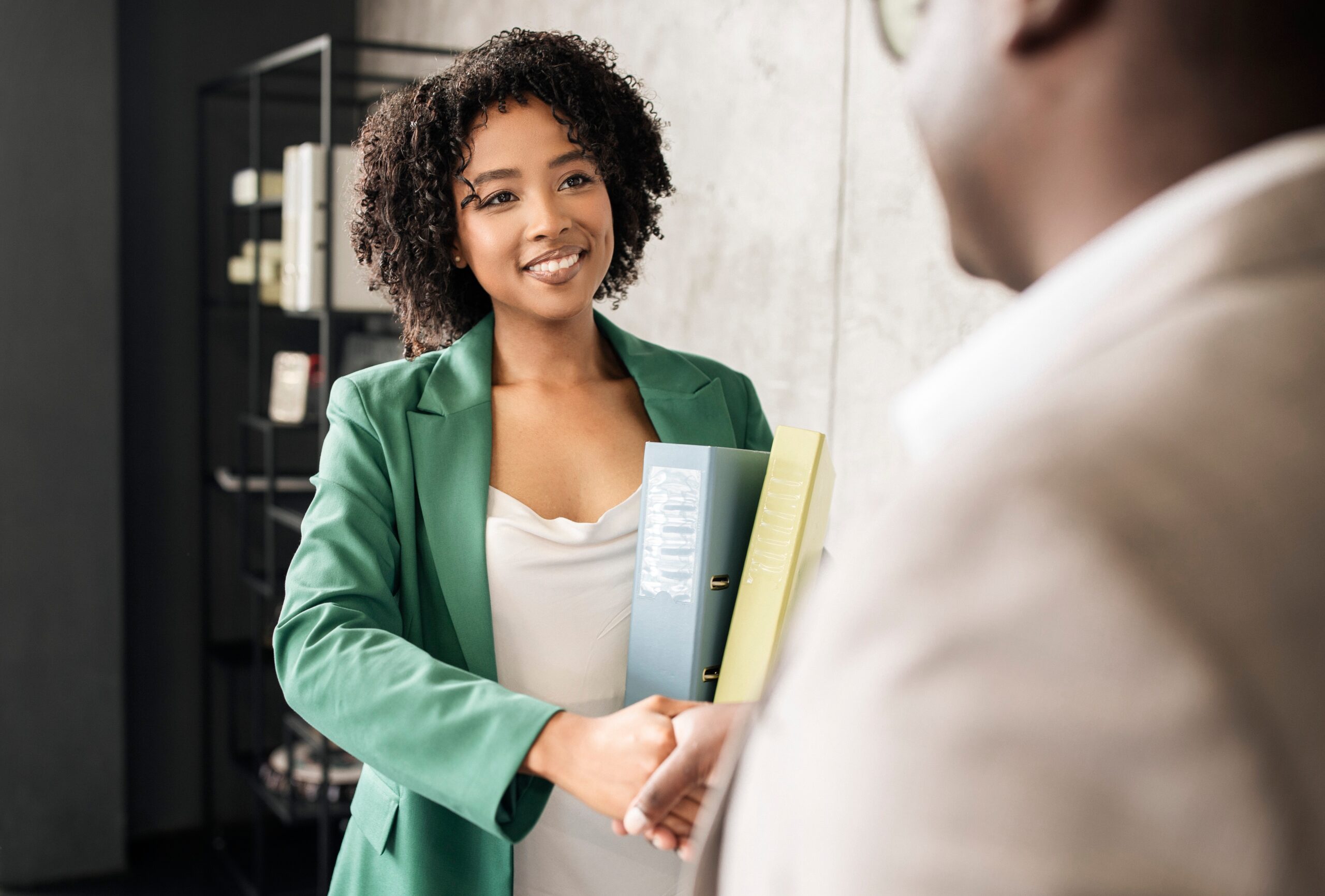 woman getting a business consulting job